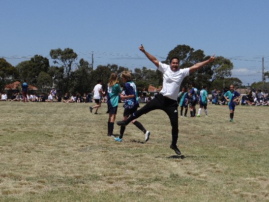 Rabbi Al Muhit following his victory goal.
